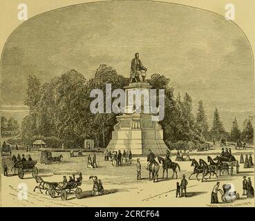 . Philadelphia und seine Umgebung und die Eisenbahnlandschaft von Pennsylvania. PHILADELPHIA UND UMGEBUNG. 65 der Besucher nimmt einen Straßenwagen auf der Pine, Arch oder Vine Street, die alle zu der Brücke am unteren Ende des Parks führen, während die beiden letzten Namen verbinden und auf GeorgesHill, an seinem westlichen Ende, laufen; Oder ein Auto der Linie Green und Coates Streets, die fährt. DAS LINCOLN MONUMENT. Von der Fourth Street, über Walnut, Eighth und Fairmount Avenue, zum Fairmount Avenueentrance; oder ein gelbes Auto der Union Linie, vorbei an der Ninth Street und Landung ihn an der Stockfoto