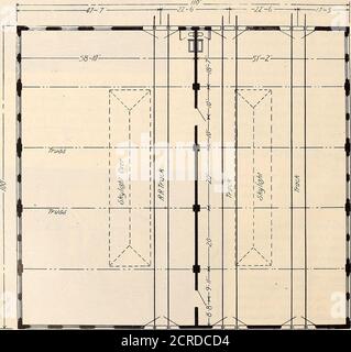 . Eisenbahnmeistermechaniker [Mikroform] . HORT EAST ELEVATION TiORTH WEST ELEVAT/0/i Abb. 8 – Elevations of Wood and Paint Shop – Termi nal R. von St. L. P/ON. Abb. 9 – Plan der Holz- und Lackiererei – Terminal R. R. of St. L. Mai 1904. EISENBAHNMEISTERMECHANIKER 151 Stockfoto