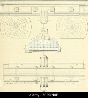 . Die Eisenbahn und Engineering Journal . Klemme, die provided Oberfläche zu erhalten. Die verwendeten Spikes haben ihr Lager in der üblichen Weise, zwischen der Unterseite des Kopfes der Schiene und der Oberseite des Schienensockels, aber mit den äußeren Kanten der Stäbe gebildet, so asto Reichweite über der Unterseite der Schiene, Aber nicht auf odertouch die tragenden Bindungen zu ertragen. Die Spannvorrichtung ist so konstruiert, dass sie die Winkelstangen innerhalb der Linie des Schienensockels eingreift, die zwei experimentellen Abschnitte der Schiene beibehalten, die mit diesem Gelenk gelegt wurden, haben in Gebrauch auf fünf oder sechs Eisenbahnen für von 12 bis 18 Mo Stockfoto