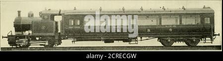 . Amerikanischer Ingenieur und Eisenbahn Zeitschrift . ABB. I. – DAMPFMOTORWAGEN, TAFF VALE EISENBAHN.. Stockfoto