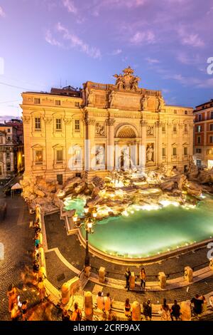 Trevibrunnen und Palazzo Poli, Rom, Latium, Italien Stockfoto