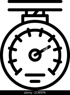 Manometer-Gerätesymbol, Umrissstil Stock Vektor