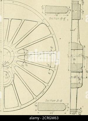 . Amerikanischer Ingenieur und Eisenbahn Zeitschrift . Abb. 5. – Lal(e Shore Passenger, Main Wtieel. Pis. 6. – Lal&lt;e Shore Passeno-er Vorder- und Hinterräder. Februahy, 1900. AMERICAN ENGINEER AND RAILROAD JOURNAL. 43 ANTRIEBSRÄDER AUS GUSSSTAHL. Diese Sammlung von Infonnation über verschiedene Designs von loconiotive treibende Wlieels ergab sich aus einer Beratung witlia Motive Power Officer, die Informationen mit Bezug gesucht Stockfoto