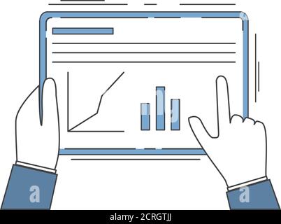 Wachstum der Börse und Gewinn auf Investitionen.Konzept der Gestaltung der mobilen Anwendung für Finansit, Ökonomen und Geschäftsleute. Stock Vektor