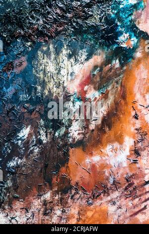 Aquarellmalerei. Marmor Aquarell Hintergrund. Nasse Papiertextur Stockfoto