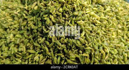 Indische Vielfalt an traditionellen Mund Freshener Fenchel Fruchtgeschmack Zutaten. Stockfoto