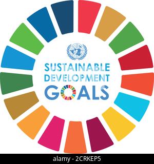 Vektor-Element für soziale Verantwortung von Unternehmen. Sustainable Development Goals - Vektorgrafik der Vereinten Nationen. SDG-Farbsymbol. Piktogramm für Anzeige Stock Vektor