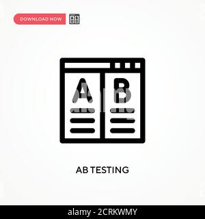 Ab-Test einfaches Vektorsymbol. Moderne, einfache flache Vektor-Illustration für Website oder mobile App Stock Vektor