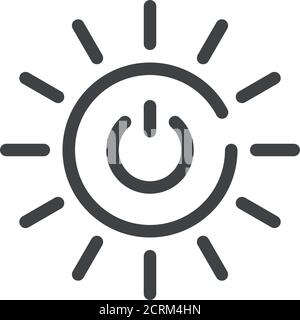 Erschwingliches und sauberes Farbsymbol für Energie. Soziale Verantwortung des Unternehmens. Nachhaltige Entwicklungsziele. SDG-Farbzeichen. Piktogramm für Anzeige, Web. UI-UX Stock Vektor