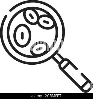 Schwarzes Symbol für Blutbild. Medizinisches Untersuchungskonzept. Piktogramm für Web, mobile App, Promo. UI-UX-Designelement. Bearbeitbare Kontur. Stock Vektor