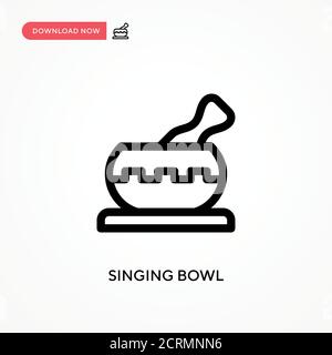 Singing Bowl einfaches Vektor-Symbol. Moderne, einfache flache Vektor-Illustration für Website oder mobile App Stock Vektor