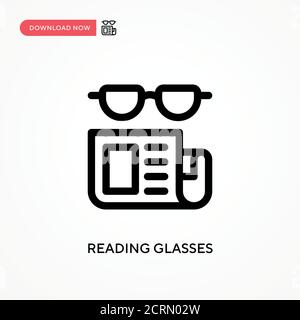 Lesebrille einfaches Vektor-Symbol. Moderne, einfache flache Vektor-Illustration für Website oder mobile App Stock Vektor