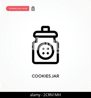 Cookies jar einfache Vektor-Symbol. Moderne, einfache flache Vektor-Illustration für Website oder mobile App Stock Vektor