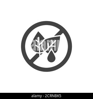 Schwarzes Glyphensymbol ohne Palmöl. Etikett für kosmetische Naturprodukt Zeichen. Zero Waste Lifestyle. Umweltfreundlich. Piktogramm für Webseite, mobile App, Promo Stock Vektor