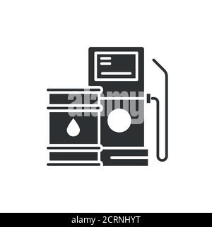 Schwarzes Symbol für Biokraftstoff-Glyphe. Grünes Technologieschild. Piktogramm für alternative Energievektoren. Symbol für Biogasanlage. Schaltfläche für Webseite, App, Promo. UI-UX-GUI Stock Vektor