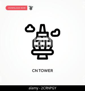 CN Tower einfaches Vektorsymbol. Moderne, einfache flache Vektor-Illustration für Website oder mobile App Stock Vektor