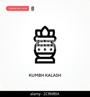 Kumbh kalash einfaches Vektor-Symbol. Moderne, einfache flache Vektor-Illustration für Website oder mobile App Stock Vektor