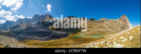 Die Seen von Marinet befinden sich auf französischem Gebiet. Sie können sowohl vom Maira Tal als auch vom Ubaye (Maljasset) Tal erreicht werden und befinden sich nor Stockfoto