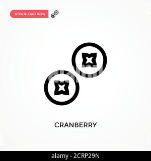 Cranberry einfaches Vektor-Symbol. Moderne, einfache flache Vektor-Illustration für Website oder mobile App Stock Vektor