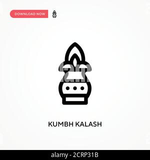 Kumbh kalash einfaches Vektor-Symbol. Moderne, einfache flache Vektor-Illustration für Website oder mobile App Stock Vektor