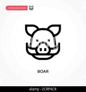 Einfaches Vektorsymbol für Wildschweine. Moderne, einfache flache Vektor-Illustration für Website oder mobile App Stock Vektor