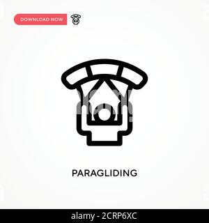 Paragliding einfaches Vektor-Symbol. Moderne, einfache flache Vektor-Illustration für Website oder mobile App Stock Vektor