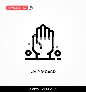 Lebende tot einfache Vektor-Symbol. Moderne, einfache flache Vektor-Illustration für Website oder mobile App Stock Vektor