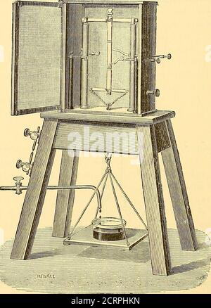 . Oeuvres de Pierre Curie : publiées par les soins de la Société française de physique . On se procure donc facilement des lames dégageant une unitéabsolue C.G.S. Électrostatique pour iks de traction. Pour recueillir lélectricité, on rend conductrices les deux facesde Quartz normales à laxe électrique, en les argentant ou simple-ment en collant dessus deux feuilles détain. Lune des Faces est Fu Quartz piézo-électrique. Reliée constamment à la terre; lautre est mise en communicationavec lélectromètre. La longueur / contenue dans la formule est la distance des deuxpoints a et a. Lune des Extrémi Stockfoto