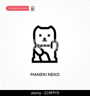 Maneki neko einfaches Vektor-Symbol. Moderne, einfache flache Vektor-Illustration für Website oder mobile App Stock Vektor