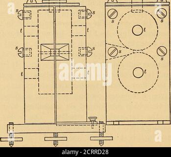 . Instrumente und Methoden der Radiometrie - II . UP £k. zux. Abb. 17 Fahrwerk wurde nach links abgelenkt. Bei der Untersuchung unter einem Amicroskop wurde ein kleiner Fleck Eisenoxid am Ende eines der kleinen Magnete um die 0.05 x 0.1 mm geschwenkt gefunden. Bei der Entfernung wurde die Schwierigkeit behoben. Offensichtlich, wie das Magnetsystem rotierte, so die Richtung des Magnetfeldes ändernd Cobientz] Instrumente und Methoden der Radiometrie 63 auf sie, relativ zu dem, was erhalten, wenn in der Nullposition, der Speck von Eisenoxid wurde auf in einer anderen Richtung * und, am Ende gedreht, war Stockfoto