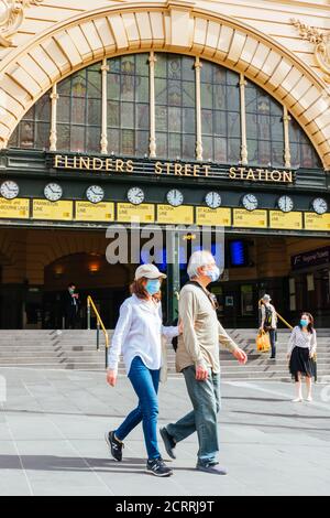 Ruhige Straßen In Melbourne Während Der Coronavirus-Pandemie Stockfoto