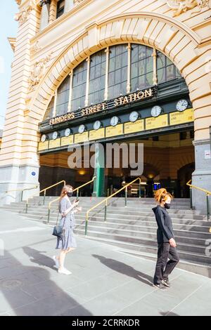 Ruhige Straßen In Melbourne Während Der Coronavirus-Pandemie Stockfoto