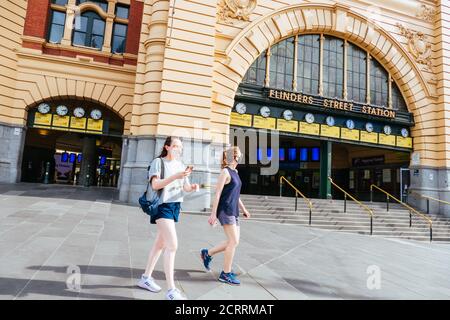 Ruhige Straßen In Melbourne Während Der Coronavirus-Pandemie Stockfoto