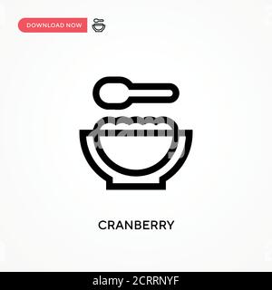 Cranberry einfaches Vektor-Symbol. Moderne, einfache flache Vektor-Illustration für Website oder mobile App Stock Vektor