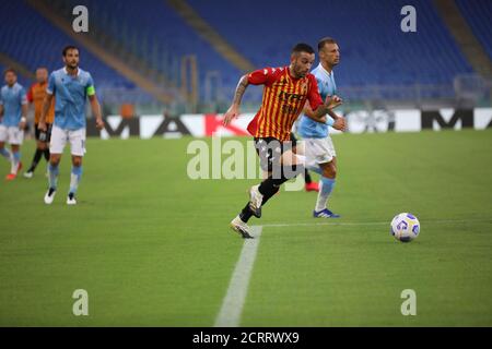 Rom, Italien. September 2020. Im Stadio Olimpico von Rom, kein Tor im Freundschaftsspiel zwischen Lazio und Benevento (Foto von Paolo Pizzi/Pacific Press) Quelle: Pacific Press Media Production Corp./Alamy Live News Stockfoto