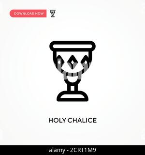 Heiliges Kelch einfaches Vektor-Symbol. Moderne, einfache flache Vektor-Illustration für Website oder mobile App Stock Vektor