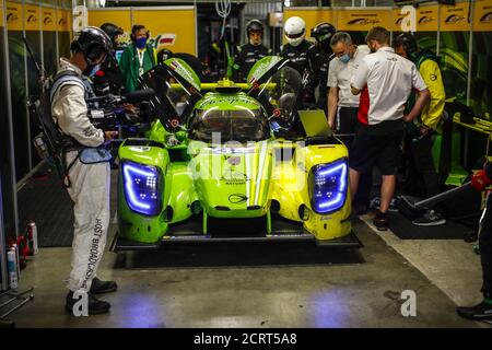 Le Mans, Frankreich. September 2020. 34 Binder Ren.. (aut), Smiechowski Jakub (pol), Isaakyan Matevos (rus), Inter Europol Competition, Ligier JS P217-Gibson, Action, Box während der 2020 24 Stunden von Le Mans, 7. Lauf der FIA-Langstrecken-Weltmeisterschaft 2019-20 auf dem Circuit des 24 Heures du Mans, vom 16. Bis 20. September 2020 in Le Mans, Frankreich - Photo Xavi Bonilla / DPPI Credit: LM/DPPI/Xavi Bonilla/Alamy Live News Stockfoto