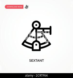 Sextant Simple Vector-Symbol. Moderne, einfache flache Vektor-Illustration für Website oder mobile App Stock Vektor