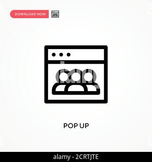 Einfaches Vektorsymbol wird eingeblendet. Moderne, einfache flache Vektor-Illustration für Website oder mobile App Stock Vektor