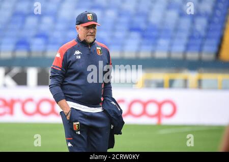 Genua, Italien. September 2020. Rolando Maran (Genua) während Genua vs Crotone, italienische Serie A Fußballspiel in Genua, Italien, September 20 2020 Kredit: Unabhängige Fotoagentur/Alamy Live Nachrichten Stockfoto