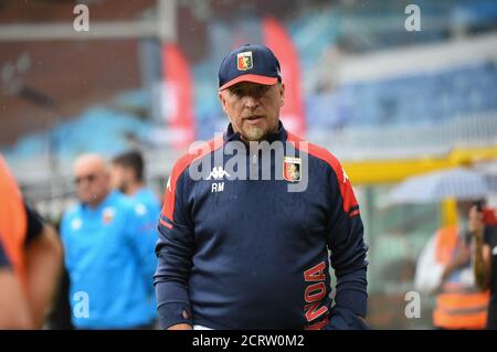 Genua, Italien. September 2020. Rolando Maran (Genua) während Genua vs Crotone, italienische Serie A Fußballspiel in Genua, Italien, September 20 2020 Kredit: Unabhängige Fotoagentur/Alamy Live Nachrichten Stockfoto