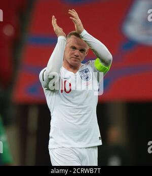 Englands Wayne Rooney bei seinem letzten internationalen Auftritt. England / USA. BILDNACHWEIS : © MARK PAIN / ALAMY STOCK FOTO Stockfoto