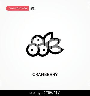 Cranberry einfaches Vektor-Symbol. Moderne, einfache flache Vektor-Illustration für Website oder mobile App Stock Vektor
