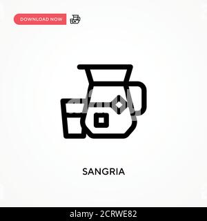 Sangria einfaches Vektorsymbol. Moderne, einfache flache Vektor-Illustration für Website oder mobile App Stock Vektor