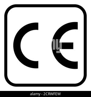 CE-Zeichen Symbol für conformite europeenne, sauber Etikett Produkt, Informationen Vektor Illustration Zeichen . Stock Vektor