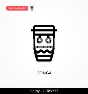 Conga einfaches Vektor-Symbol. Moderne, einfache flache Vektor-Illustration für Website oder mobile App Stock Vektor