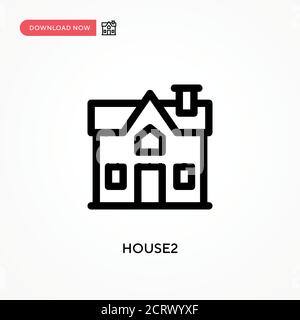 House2 einfaches Vektorsymbol. Moderne, einfache flache Vektor-Illustration für Website oder mobile App Stock Vektor