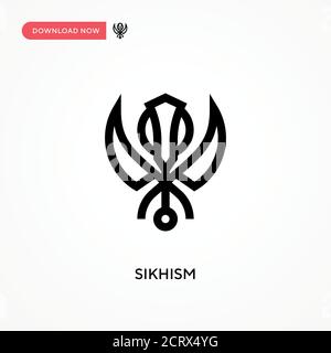 Sikhismus einfaches Vektor-Symbol. Moderne, einfache flache Vektor-Illustration für Website oder mobile App Stock Vektor
