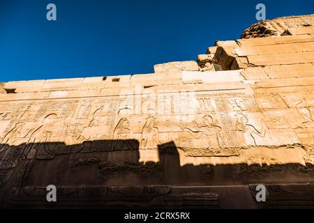 Ägypten Nil Com Ombo Tempel Tempel von Com Ombo Tempel auf dem Nil Com Ombo Tempel von Horus und Sobek Götter, Götter von Ägypten Stockfoto