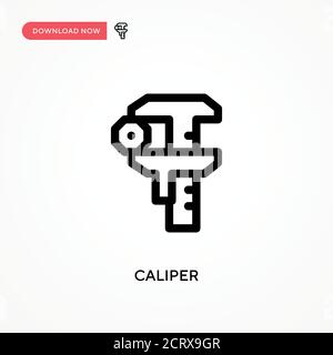 Einfaches Vektorsymbol für den Caliper. Moderne, einfache flache Vektor-Illustration für Website oder mobile App Stock Vektor
